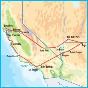 Карта тура Сокровища Запада I