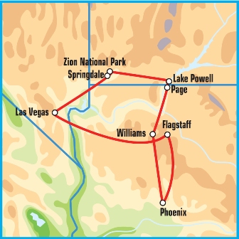 Карта тура Аризона