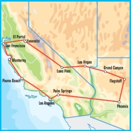 Карта тура Сокровища Запада II